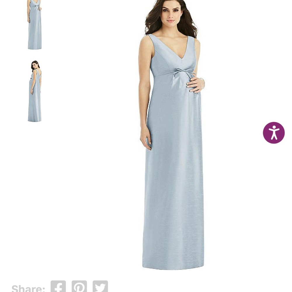 Alfred Sung maternity dress - Porcelain Blue Seraphina Floral Print